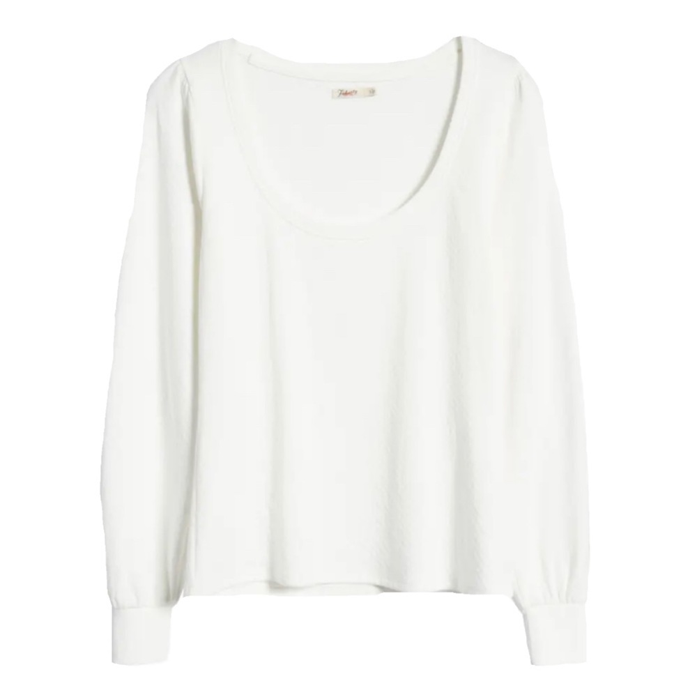 Faherty Soft Scoopneck Organic Cotton Top XL